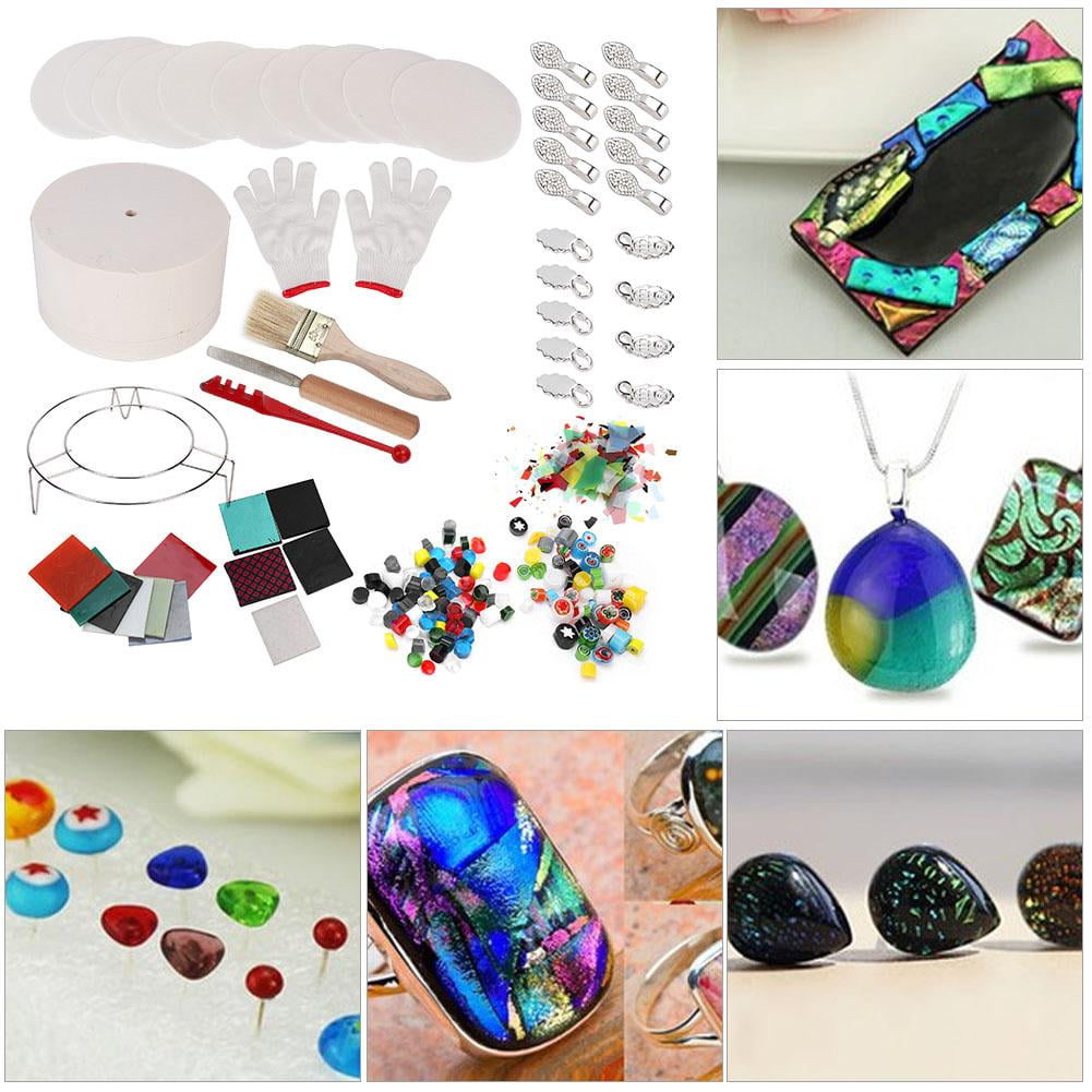 14PCS Microwave Kiln Kit,DIY Jewelry Tools,Arts Crafts Fusing Glass Kilns Tools Set