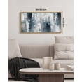 thumbnail image 4 of SHENIFY Blue and Grey Abstract Wall Art Modern Minimalist Painting Decor Graffiti Artwork for Home Wall Decor 8x16in Natural Framed, 4 of 5