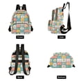 thumbnail image 4 of FORMRS Mini Backpack Purse for Women Quilted Travel Daypack Casual Shoulder Bag, Daisy Mosaic, 4 of 7