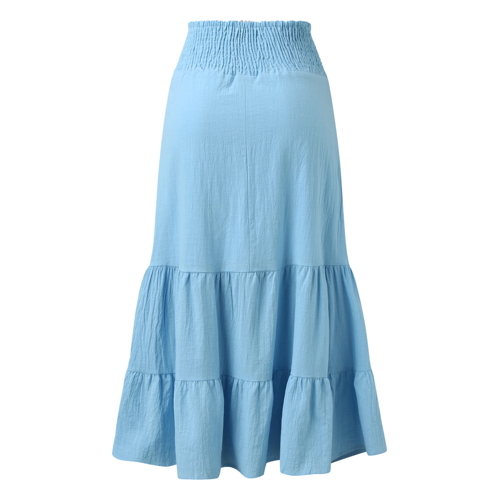 Jdefeg Skirt Patterns for Sewing Women Women's Summer Elastic Waist Maxi Skirts Boho A Line Flowy Long Skirts with Pockets Plus Size Pencil Skirt