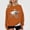 Orange, variant on ITSAME Womens Halloween Print Sweatshirt Crewneck Long Sleeve Loose Fit Ladies Fashion Pullover Top Size L