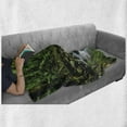 thumbnail image 5 of Rainforest Soft Flannel Fleece Blanket, Mountain Stream in a Tropical Rain Forest Foliage Countryside Wilderness Scene, Cozy Plush for Indoor and Outdoor Use, 50" x 70", Green Brown, by Ambesonne, 5 of 5