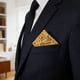 thumbnail image 3 of Pañuelo de bolsillo con diamantes de imitación para hombre, predoblado, brillante, ideal para blazers, esmóquines, bodas, citas y atuendos formales., 3 of 8
