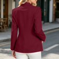 thumbnail image 6 of Qiggri Women's Blazer Lapel Collar Double Breasted Outerwear Long Sleeve Pockets for Spring Fall Office Casual Business Travel L, 6 of 9