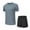 #03 Gray 【Mix & Match: Essential Colors in Stock】, variant on Men's Solid Color Casual Running Fitness Exercise Shorts Set with Short Sleeve Round Neck Top Loose Fit Breathable Quick Dry Workout Gym Training Outfits | AESTIVO,Army Green L