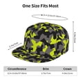 thumbnail image 2 of Adjustable Baseball Cap, Geometric Green Black Camouflage Flat Bill Trucker Flat Brim Hats Dad Hat for Men Women - Snapback Hat Adjustable Size, 2 of 7
