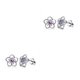 thumbnail image 1 of Pendientes de cobre plateados Qarigey forma de flor 2piezas para niñas y mujeres Púrpura, 1 of 1