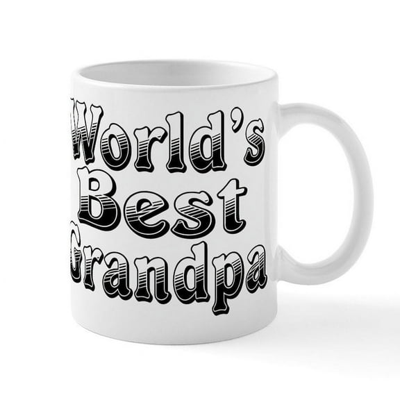CafePress - WORLDS BEST Grandpa Mug - 11 oz Ceramic Mug - Novelty Coffee Tea Cup