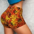 thumbnail image 4 of Xecao Sunflower4 Print Workout Shorts for Women Soft Smooth Gym Yoga Scrunch Active Tennis Workout Running Shorts, 4 of 9