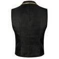 thumbnail image 3 of uikmnh Vests for Mens British Style Double Gold Edge Trim formal Suit Vest for Wedding and Business Events Size:S, 3 of 4