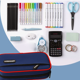 thumbnail image 4 of Bolsa para bolígrafos, caja de papelería simple para escuela primaria y secundaria, estuche para lápices de doble capa, 4 of 5
