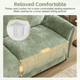 thumbnail image 5 of 110" Modular Sectional Sofa with Charging Station, L-Shaped Chenille Cloud Couch with Extra-Wide Seat and Moveable Ottoman for Living Room, Green, 5 of 10