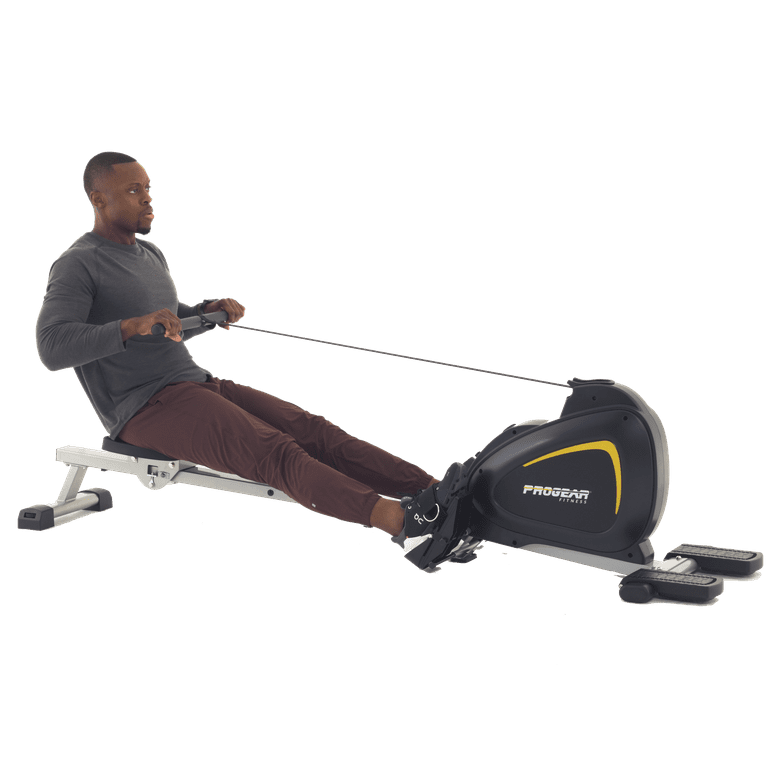 Progear Bluetooth Rowing Machine with Full Body Exercises Option 14 Levels of Magnetic Resistance 350 lbs. Weight Capacity