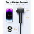 thumbnail image 3 of Hair Dryer, 110,000 RPM High-Speed Ionic Blow Dryer for Fast Drying, Lightweight Portable Hairdryer with Diffuser Magnetic, Travel Small Blowdryer, Lo, 3 of 6