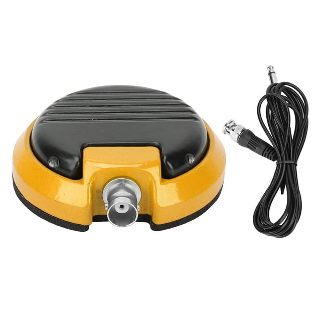 Interruptor de pedal redondo para máquina de tatuaje portátil, accesorio controlador de pedal, amarillo