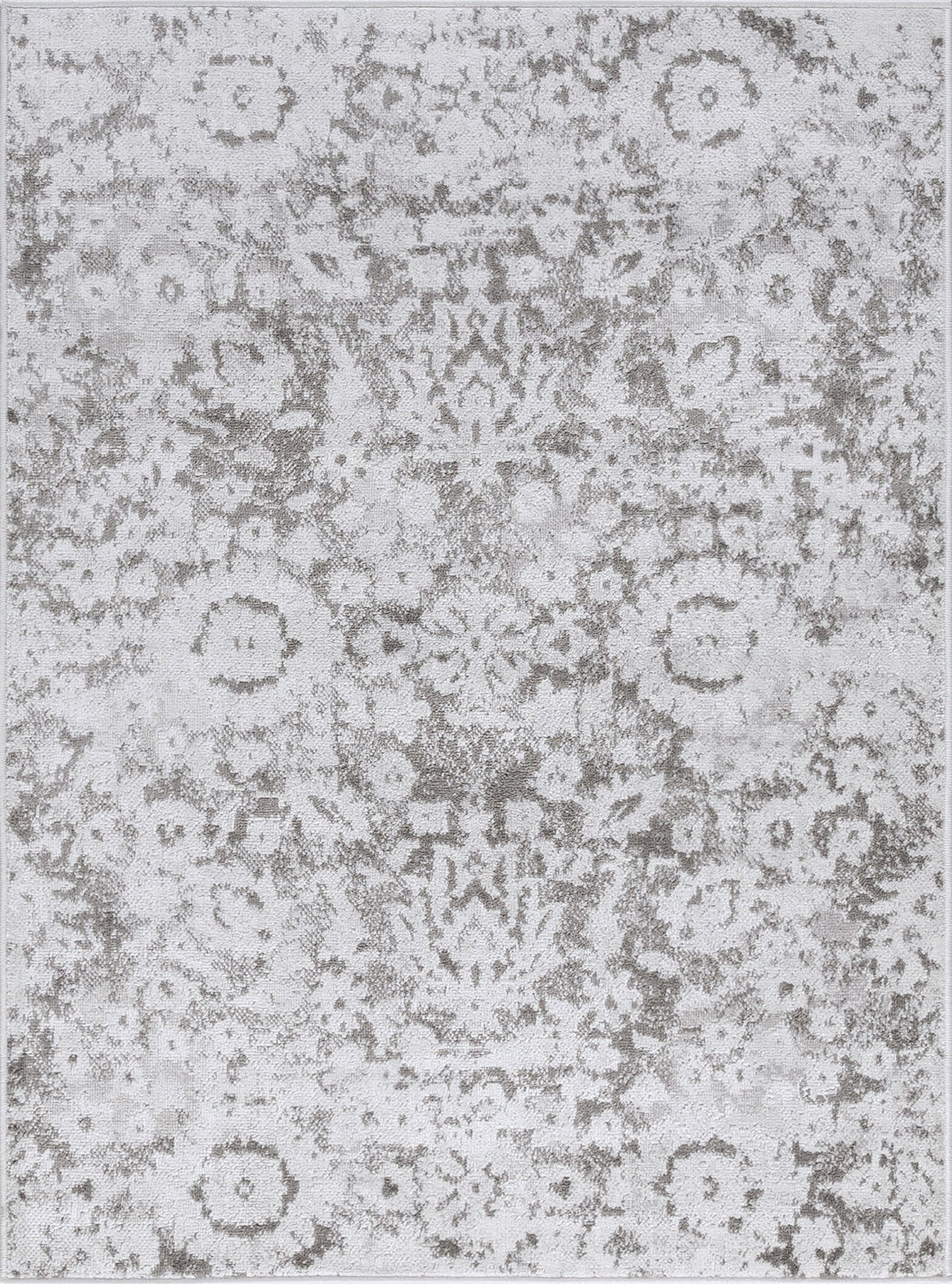 Bliss Rugs Persian Traditional Area Rug, Floral Indoor Rugs for Living Room, Dining Room, Bedroom | Gray, 4' x 6' (4'x5'3'')