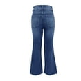 thumbnail image 6 of Delayuji Fleece Lined Jeans Women Women's Trendy Stretchy Flare Jeans Mid Denim Pants Xl Blue, 6 of 6