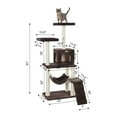 thumbnail image 2 of GleePet 57" Cat Tree GP78570923 Coffee Brown W Ramp, 2 of 9
