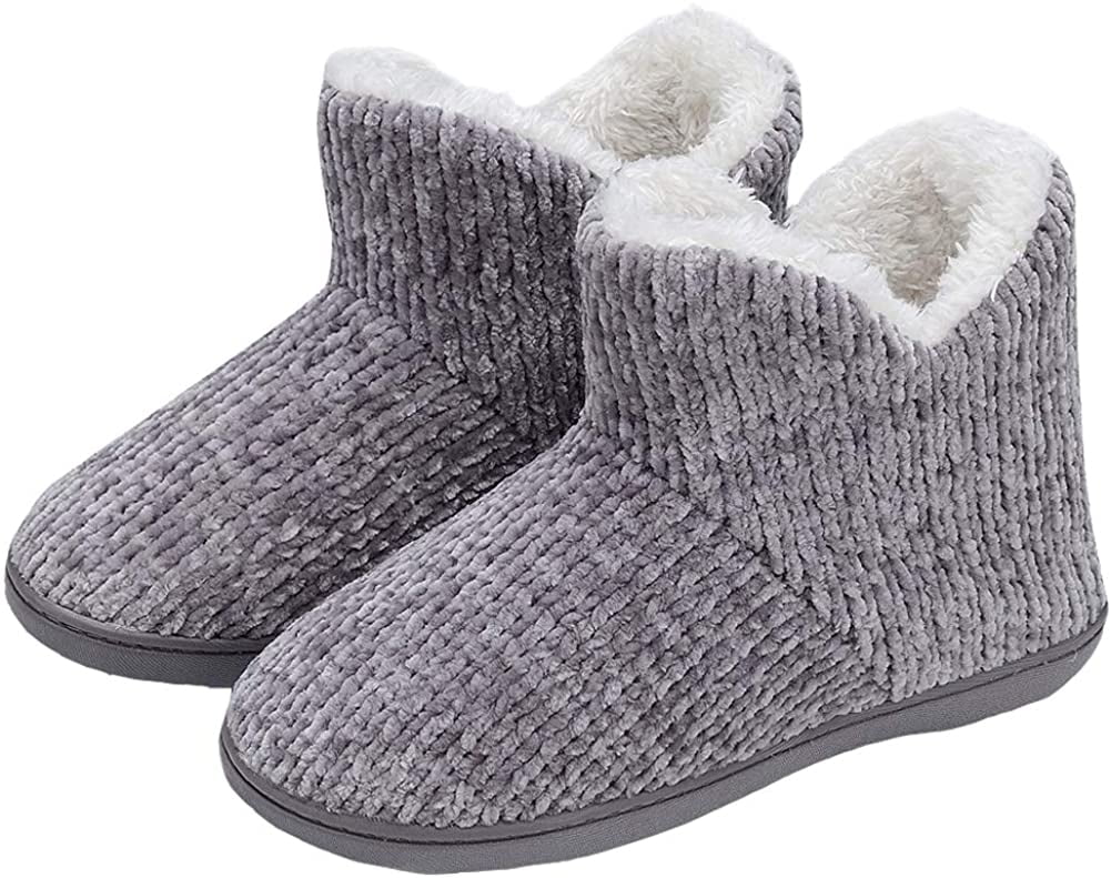 Womens-Warm-House-Bootie-Slippers Fluffy 