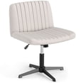 thumbnail image 1 of Costway Chaise Croisée Sans Roues avec Siège Grand Rembourré Doux Hauteur Réglable Moderne Beige, 1 of 10