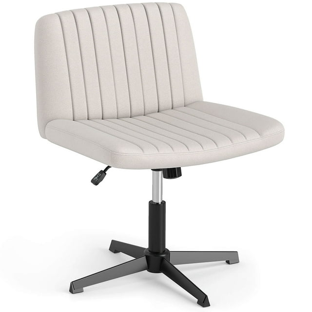 Costway Chaise Croisée Sans Roues avec Siège Grand Rembourré Doux Hauteur Réglable Moderne Beige