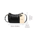 thumbnail image 3 of Genuine Leather Shoulder Bag, Women's Grainy Crescent Underarm Crossbody Purse, 3 of 8