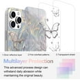 thumbnail image 2 of for iPhone 13 Case & iPhone 14 Case Shiny Silver Design,Cute trendy Soft Slim TPU Shockproof Protective Butterfly Phone Cases Cover for Women Girls Aesthetic Glitter,iphone 14/13 6.1", 2 of 13