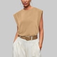 thumbnail image 4 of Kureaily Women Summer Top Basic Tee Shirts Casual Tank Loose Fit Cap Sleeve Tops Basic Summer Tees, 4 of 5