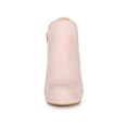 thumbnail image 6 of BLISSFUL STEP Women's Round Toe Platform Block Heels Ankle Booties Dust Pink 5.5, 6 of 6