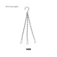 thumbnail image 4 of Toystoory Colgador de metal de 3 patas Cadena de repuesto Amplia aplicación Fácil de colgar Cesta colgante de metal Contenedor duradero Jardín y Patio zinc blanco 50cm, 4 of 6