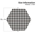 thumbnail image 3 of Bingfone Vintage Houndstooth Black And White Leather Drinks Coasters With Set Of 6,Suitable For Home Kitchen,Coffee Cup Coasters Home Gift, 3 of 9