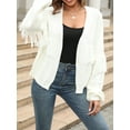 thumbnail image 6 of Liacowi Women Juniors Knit Cardigan Long Sleeve Sweater Tassel Knitwear Coat Fall Casual Outwear for Teen, 6 of 9