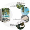thumbnail image 4 of Shower Curtain, Summer Beach Green Coconut Tree Waterproof Shower Curtain Set with Hooks for Bathroom Showers,Stalls and Bathtubs,60x72In Blue Ocean Waves, 4 of 9