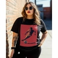 thumbnail image 3 of T Shirts for Women Short Sleeve Cotton Crewneck T-Shirt, Football Athlete Competitive Sports Tee Tops Casual Basic T-Shirts, XS-5XL Black XXL, 3 of 7