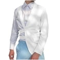 thumbnail image 1 of Chaqueta de Hombres Traje de Color Sólido Casual con Bolsillos de Correa, Blazer de Moda para la Oficina Y el Uso Diario, 1 of 8