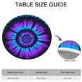 thumbnail image 6 of Blue Purple Tie Dye Pattern Round Fitted Tablecloth with Elastic Edge,Dining Table Cover Waterproof,Outdoor Round Tablecloth for Camping,Dining,Indoor and Outdoor, 6 of 7