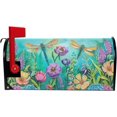 thumbnail image 2 of Spring Peonies Hydrangeas Daisy Flowers Dragonfly Magnetic Mailbox Cover MailWraps Garden Yard Home Decor for Outside Standard Size-18"x 20.8"\u2026, 2 of 5
