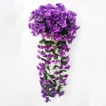 thumbnail image 2 of ¡Venta caliente! Flores colgantes violeta artificial pared de flores cesta de glicinas guirnalda colgante flores de vid orquídea falsa, 2 of 5