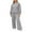 Light Gray _AE05, variant on 2 Piece Sets for Women Casual Outfits Sweatsuit Long Sleeve Sweatshirt Wide Leg Sweatpant Loungewear Set Tracksuit Light Gray 2XL