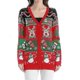 thumbnail image 3 of Women Ugly Christmas Cardigan Sweater Christmas Funny Xmas Button Down Knitted Coat Outwear, 3 of 5