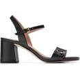 thumbnail image 6 of Cole Haan Josie Black Leather Ankle Strap Rounded Open Toe Block Heeled Sandals (Black Leather, 10.5), 6 of 6
