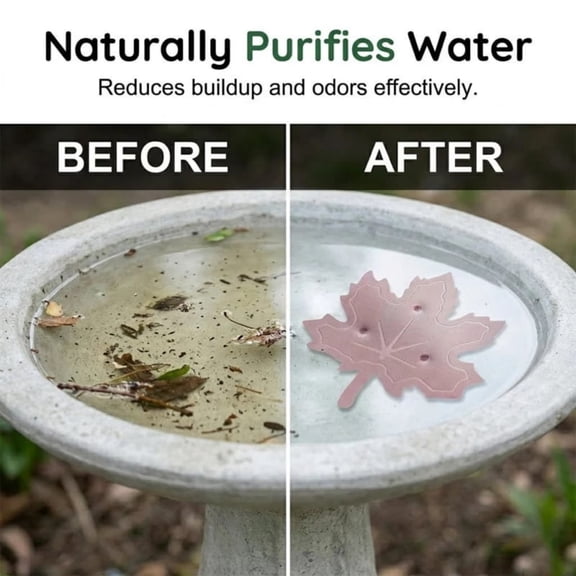 HuiXinOu Bird Bath Algae Remover, Fountain Birdbath Outdoor Water Cleaner, Algae Control Bird Bath Cleaning Solution, Outdoor Bird Bath Water Purifier for Garden, Patio, Yard, Deck, Home