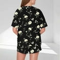 thumbnail image 4 of Weiqiqre Womens Tops Pajamas Short Sleeve Printed 2 Piece Lounge Sets Summer Tops and Pjs Shorts, 4 of 6