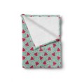 thumbnail image 2 of Fruit Soft Flannel Fleece Throw Blanket, Watermelon Slices on Pastel Colored Background Pop Art Fresh Food, Cozy Plush for Indoor and Outdoor Use, 60" x 80", Almond Green Dark Coral, by Ambesonne, 2 of 6