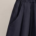 thumbnail image 4 of Tfken Little Girls Classic Pants Elastic Waist Stretchy Trousers Wide-Leg Loose Pants With Pockets Fashion Lightweight Teen Daily Casual Wear Trendy Clothes Size 13-14 Years Blue, 4 of 7
