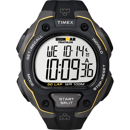 Timex Men's Ironman Classic 50 Full-Size Watch, Black Resin Strap by Timex
