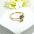 thumbnail image 2 of DBESTSTUDIOS 5 MM /Square Cut Moss Agate Engagement Ring Vintage Solid Gold Ring Unique Cluster Square Cut Aquamarine CZ Diamond Wedding Ring Gift For Family, 2 of 4