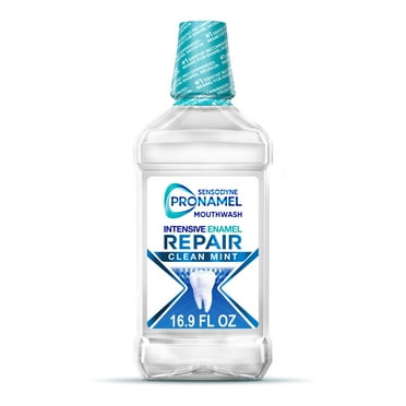 Sensodyne Pronamel Intensive Enamel Repair Alcohol Free Mouthwash to Help Actively Repair Enamel and Protect Against Cavities, Fluoride Mouthwash, Clean Mint, 16.9 Fl Oz