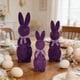 thumbnail image 4 of 3 adornos de conejo de Pascua flocado | Juego de 3 tamaños para escritorio, estantería y decoración de fiestas | Decoración navideña para interiores y exteriores, 4 of 9