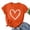 Orange, variant on BLTIBY Valentine's Day Sweatshirt for Women Summer Spring Crewneck Short Sleeve Funny Love Heart Graphic Valentines Shirt Casual Valentines Fashion Pullover Top Beige L
